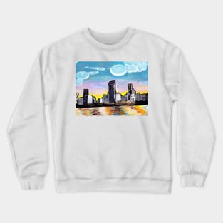 Beautiful Brisbane City Painting Crewneck Sweatshirt